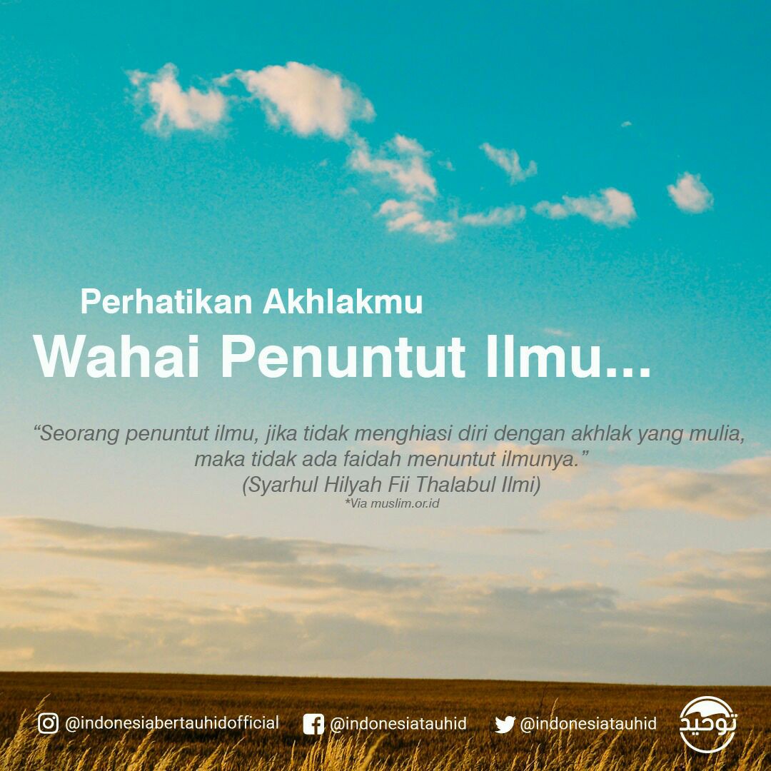 Ilmu Agama Tanpa Khlaq Mulia Adalah Sia-Sia